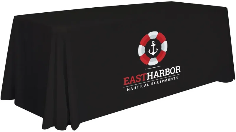 6' Stain-Resistant 4-Sided Table Throw (Full-Color Imprint, One Location) — view 6