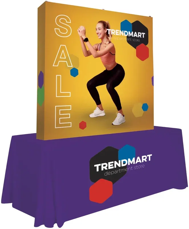6' Straight Splash Tabletop Display Wrap Kit (Block-Out Fabric) — view 2