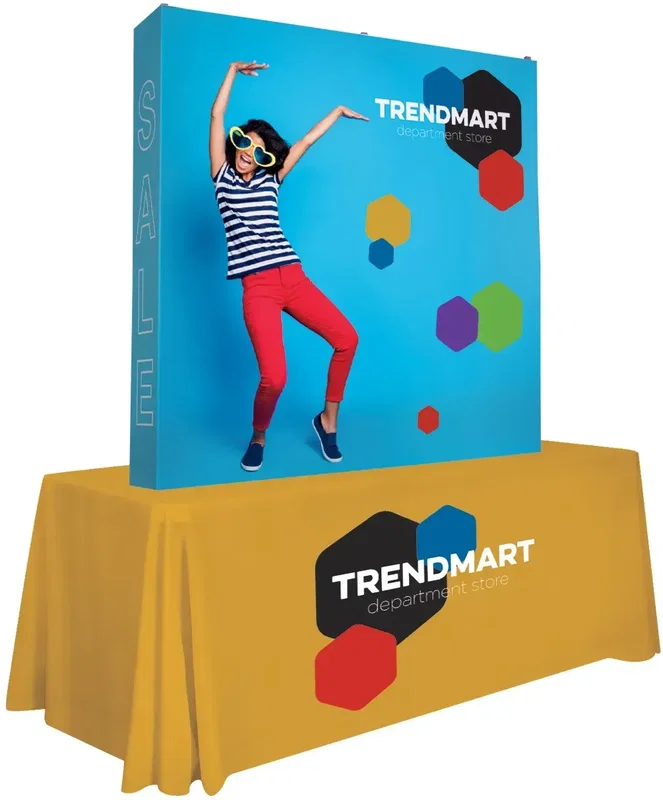 6' Straight Splash Tabletop Display Wrap Kit (Recycled Polyester Knit) — view 4