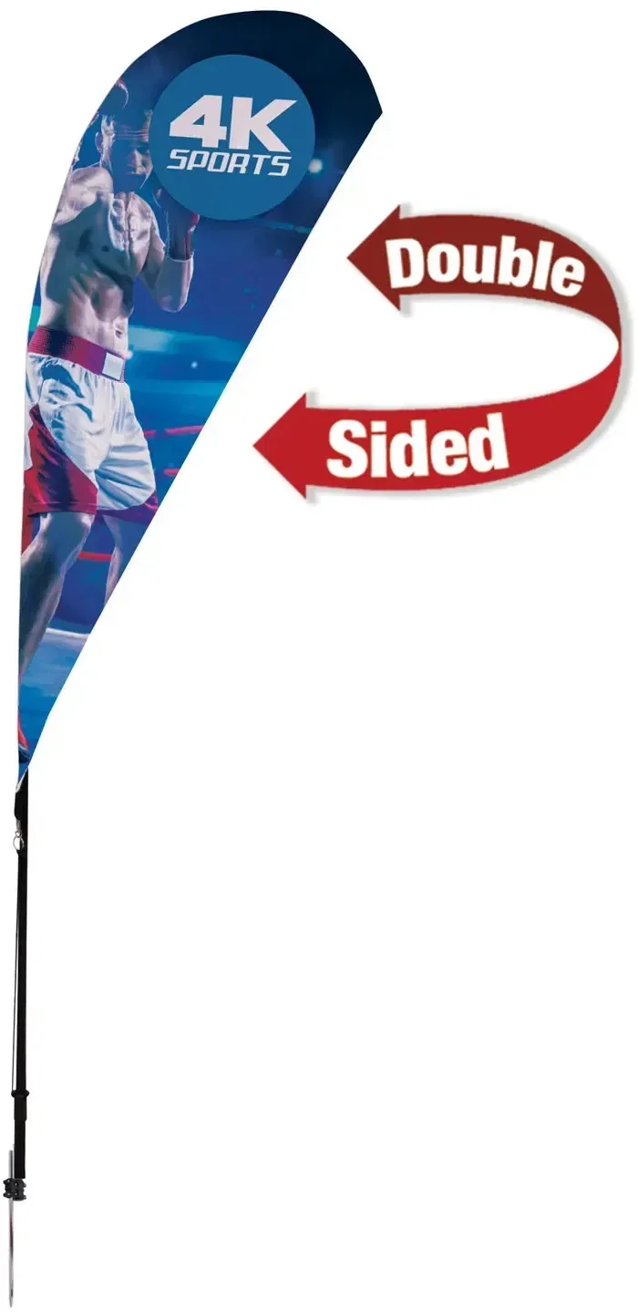 6' Streamline Teardrop Sail Sign Kit (Double-Sided with Ground Spike) — view 2