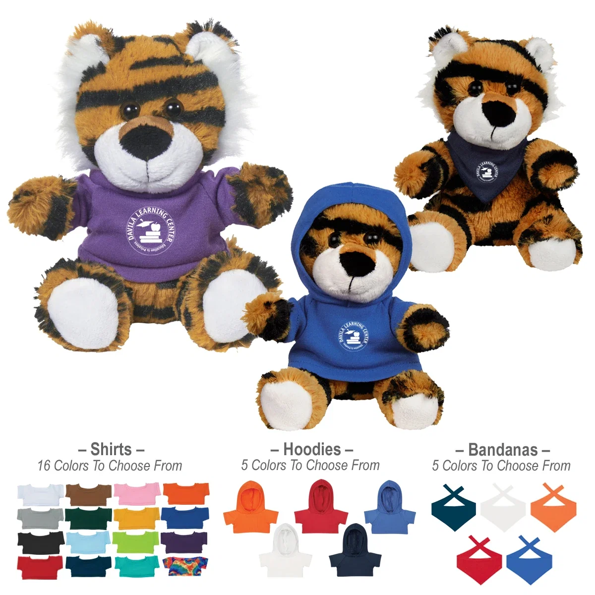 Tiger toy held in one hand to show its size