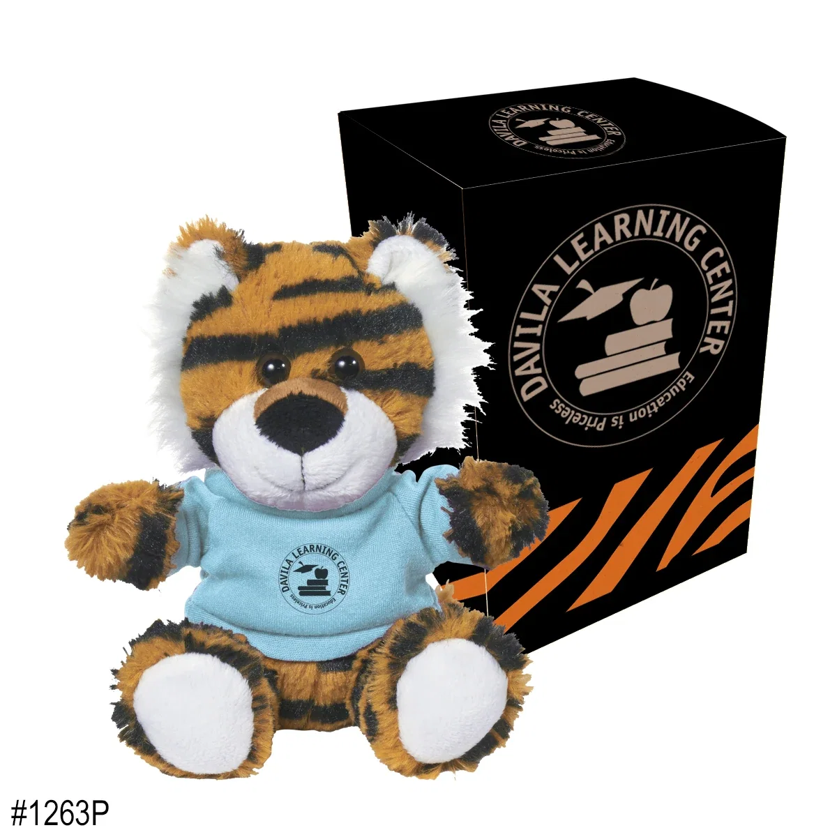 Front view showing the tiger face and body