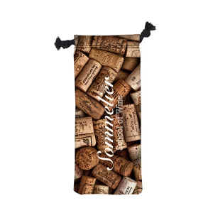 Polyester Wine Drawstring Bag