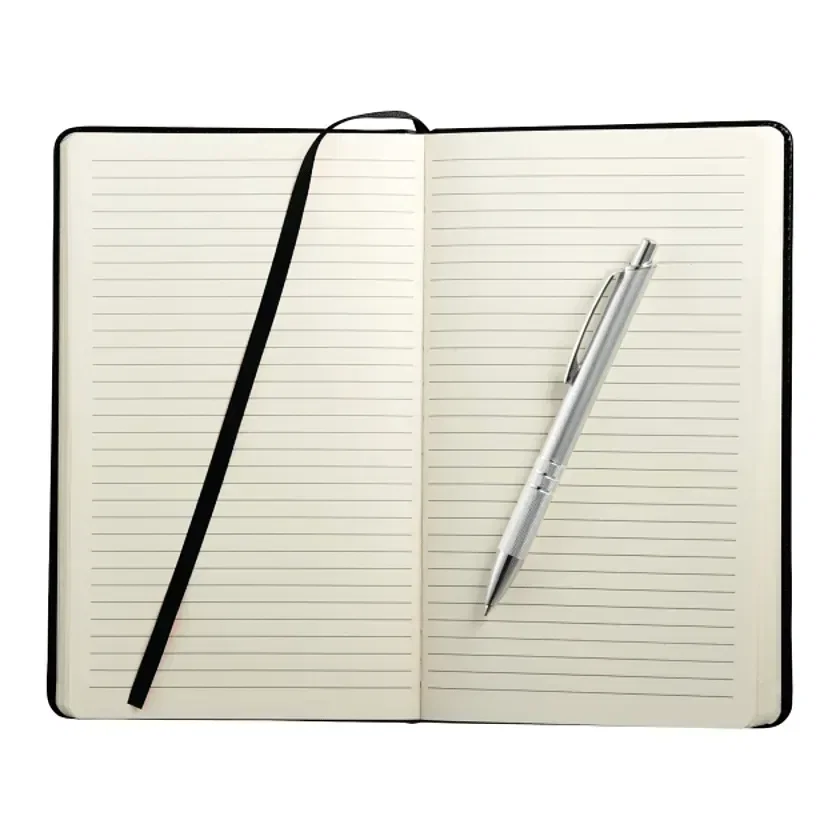 Custom Viola Bound Notebook with Pen - 6" x 8.5" (80 Page, FSC® Mix) — view 2
