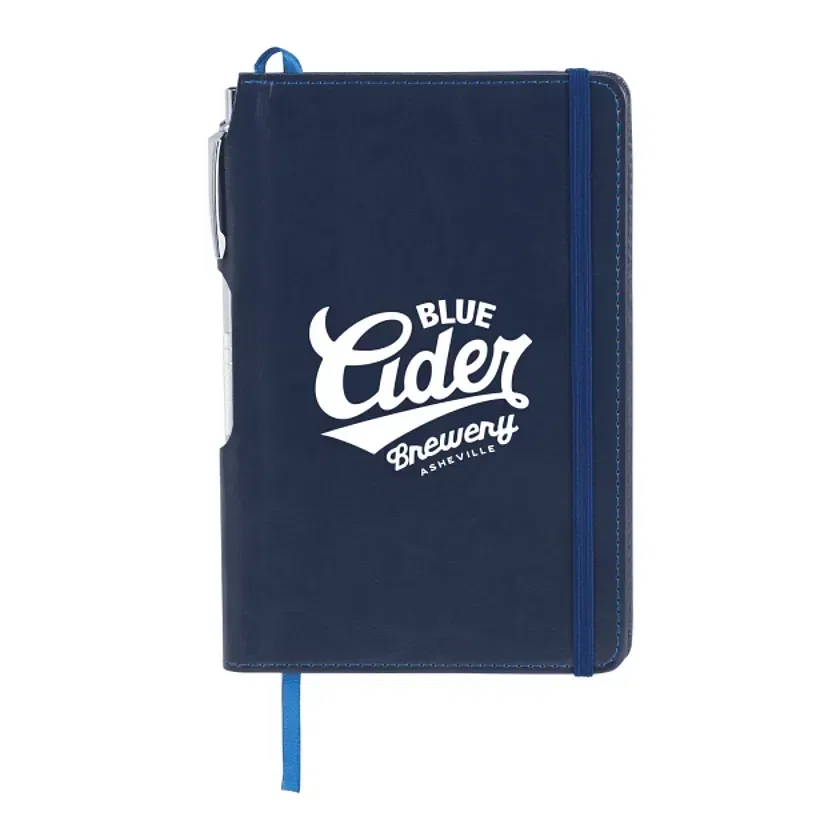 Custom Viola Bound Notebook with Pen - 6" x 8.5" (80 Page, FSC® Mix) — view 4