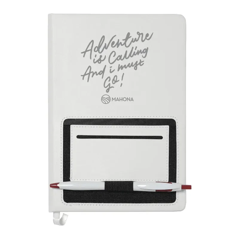 Personalized Moda Notebook with Pen Loop - 6" x 8" — view 4
