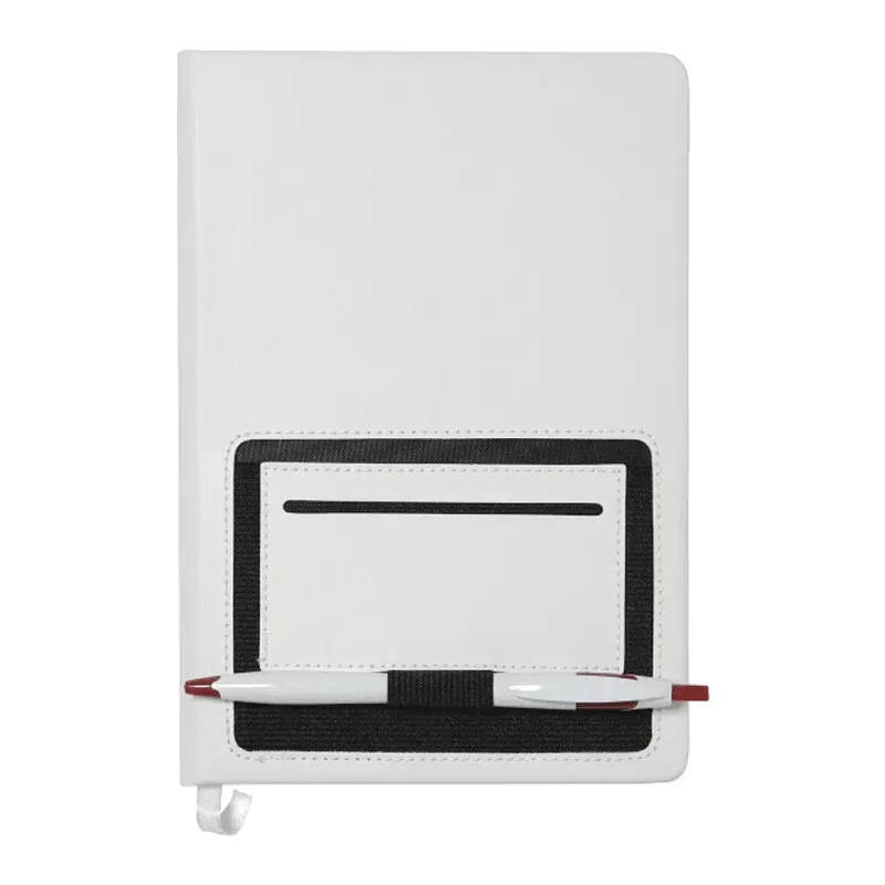 Personalized Moda Notebook with Pen Loop - 6" x 8" — view 6