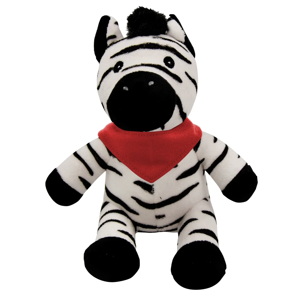 Stitched seam detail along the side of the zebra