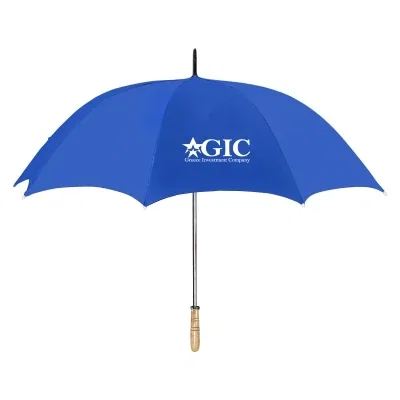 Blue solid canopy shown from the side, handle pointing down