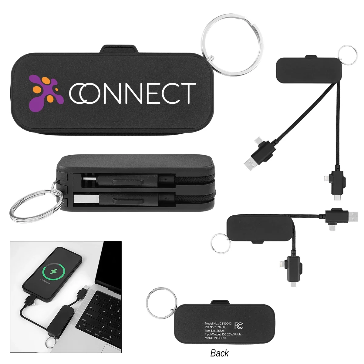 60W Fast Charging Cable Keyring — view 3