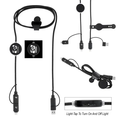 Four foot fast charging cable coiled into a neat loop