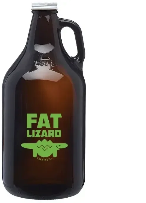 64 oz. Amber Glass Beer Growlers — view 1