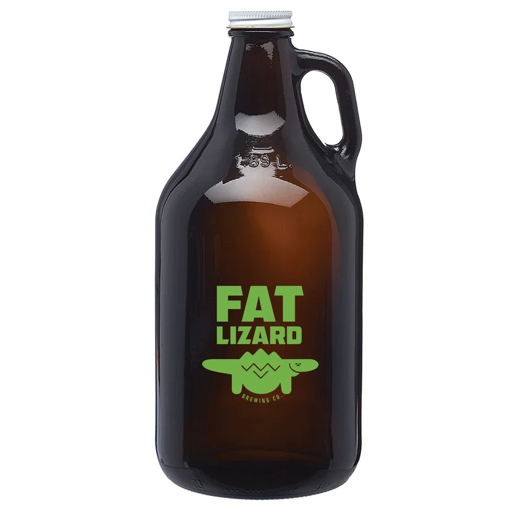 64 oz. Amber Glass Beer Growlers — Amber — view 2