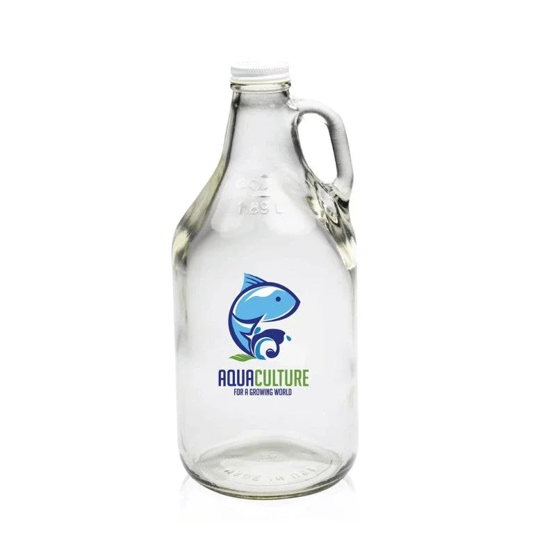 64 oz. Clear Glass Beer Growler — view 3