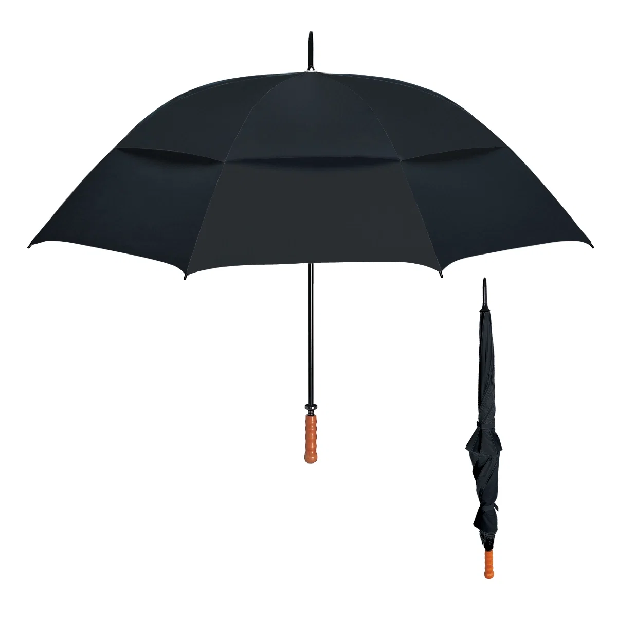 Straight handle and shaft of the sixty-eight inch umbrella