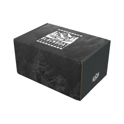 Six inch mailer box in white E-flute corrugated board