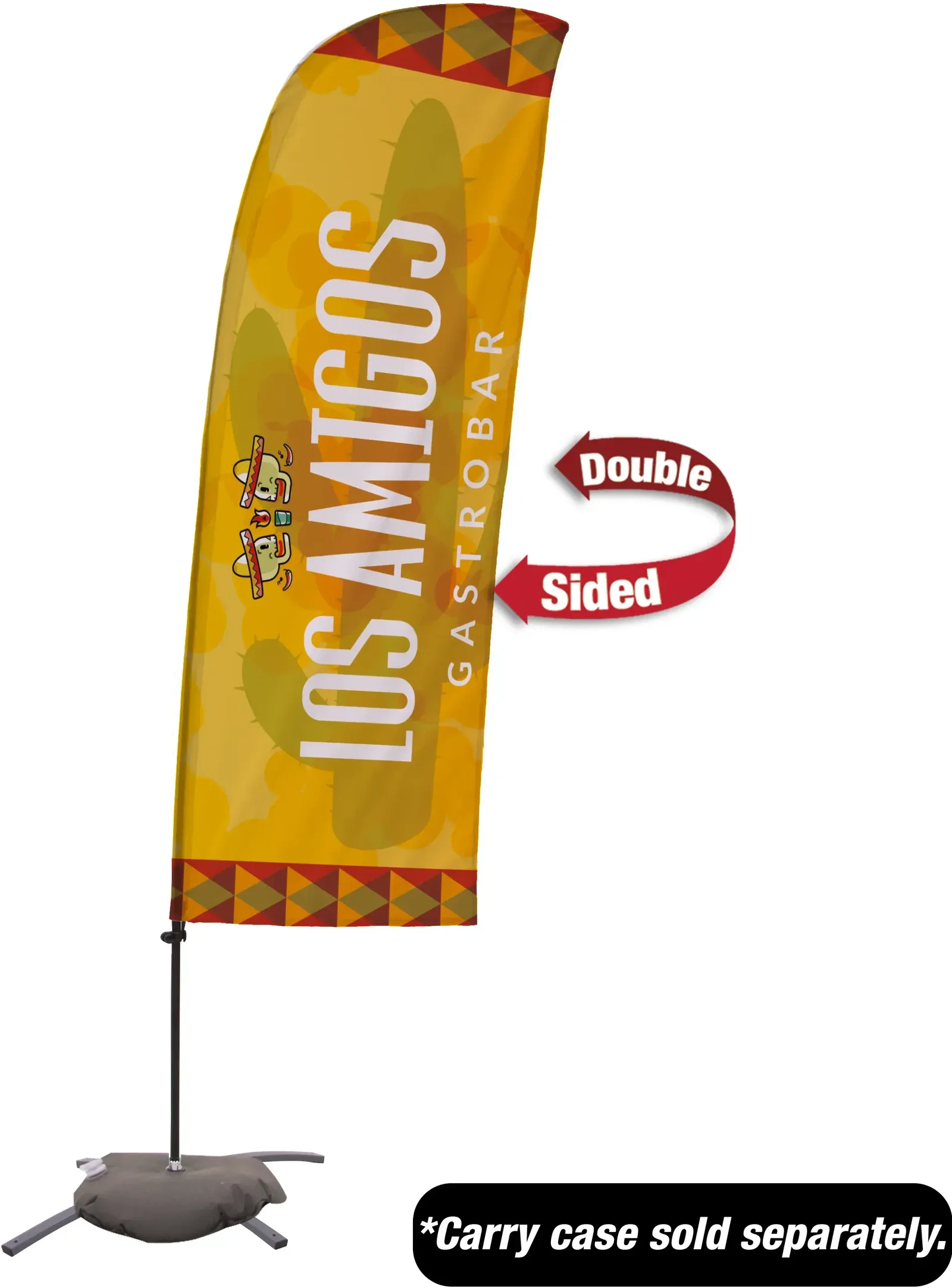 7.5' Value Blade Sail Sign Kit (Double-Sided with Cross Base) — view 2