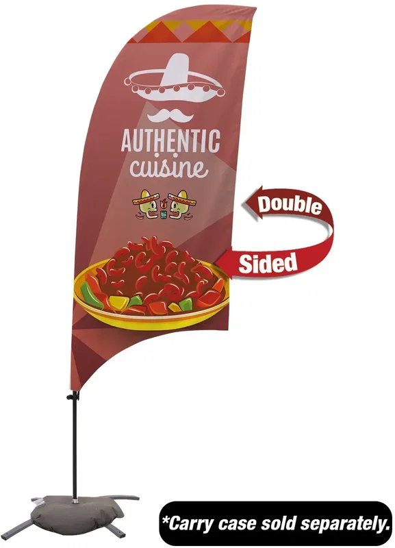 7.5' Value Razor Sail Sign Kit (Double-Sided with Cross Base) — view 4