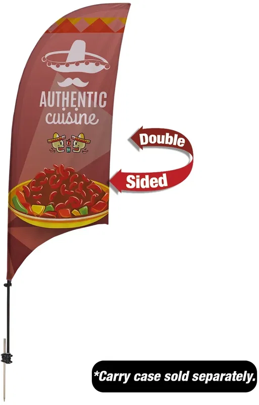 7.5' Value Razor Sail Sign Kit (Double-Sided with Value Spike) — view 4