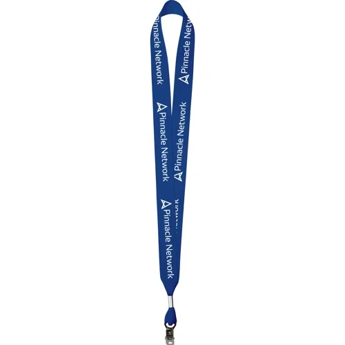 7/8" polyester grosgrain value lanyard, screen-imprinted with attachment hook