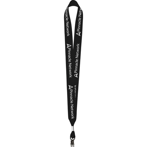 Grosgrain value lanyard color option, woven polyester neck strap with clip