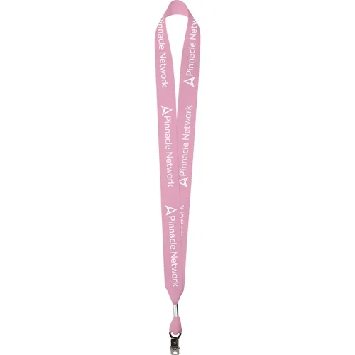 7/8" grosgrain lanyard alternate color, screen-printed promotional badge holder