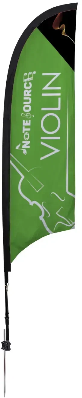 7' Elite Razor Nylon Sail Sign Kit (Single-Sided with Ground Spike) — view 5