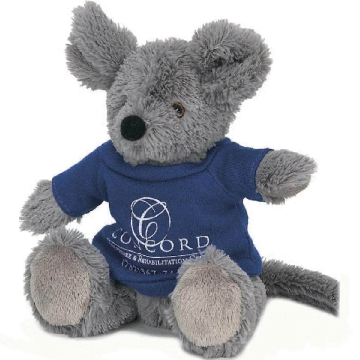 Personalized Extra Soft Gray Mouse - 7"