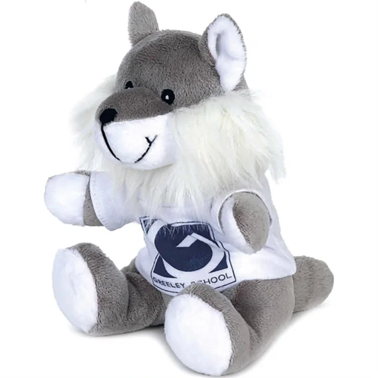 Personalized Extra Soft Gray Wolf - 7"