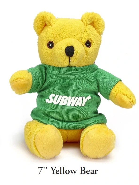 Customized Extra Soft Yellow Bear - 7"