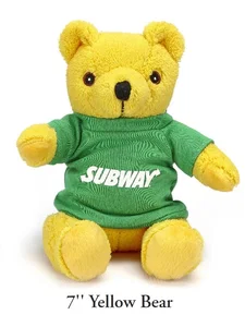 Customized Extra Soft Yellow Bear - 7"