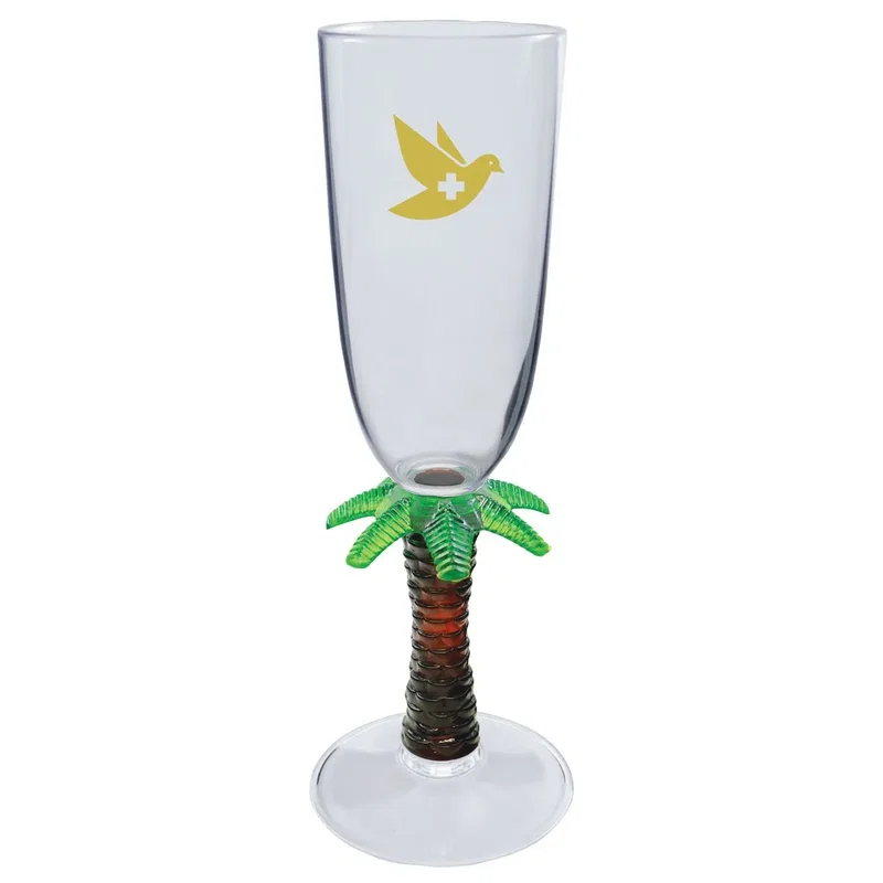 7 oz. Novelty Stem Plastic Champagne Flute — view 3