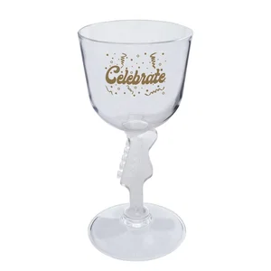 7 oz. Novelty Stem Plastic Wine Glass