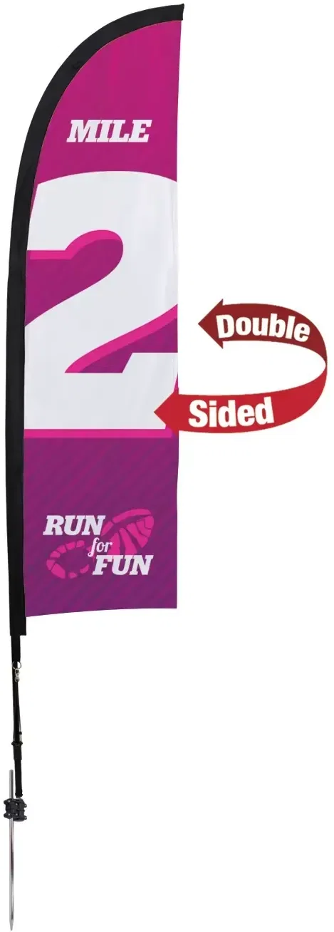 7' Premium Blade Sail Sign Kit (Double-Sided with Ground Spike) — view 6