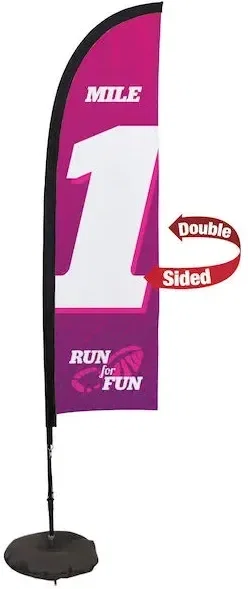 7' Premium Blade Sail Sign Kit (Double-Sided with Scissor Base)