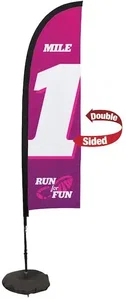 7' Premium Blade Sail Sign Kit (Double-Sided with Scissor Base)