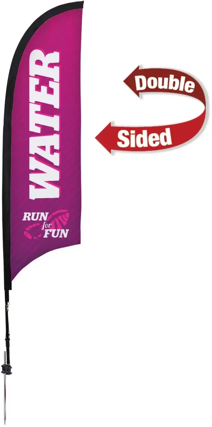 7' Premium Razor Sail Sign Kit (Double-Sided with Ground Spike) — view 5
