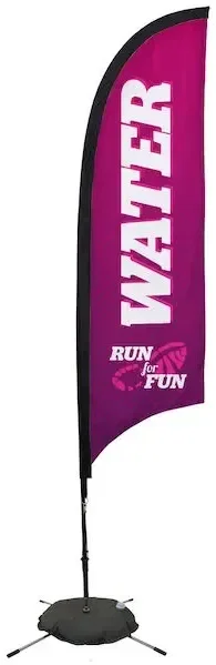 7' Premium Razor Sail Sign Kit (Double-Sided with Scissor Base)