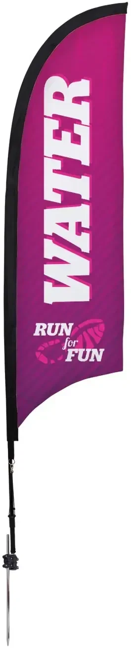 7' Premium Razor Sail Sign Kit (Single-Sided with Ground Spike) — view 2