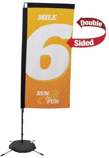 7' Premium Rectangle Sail Sign Kit (Double-Sided with Scissor Base)