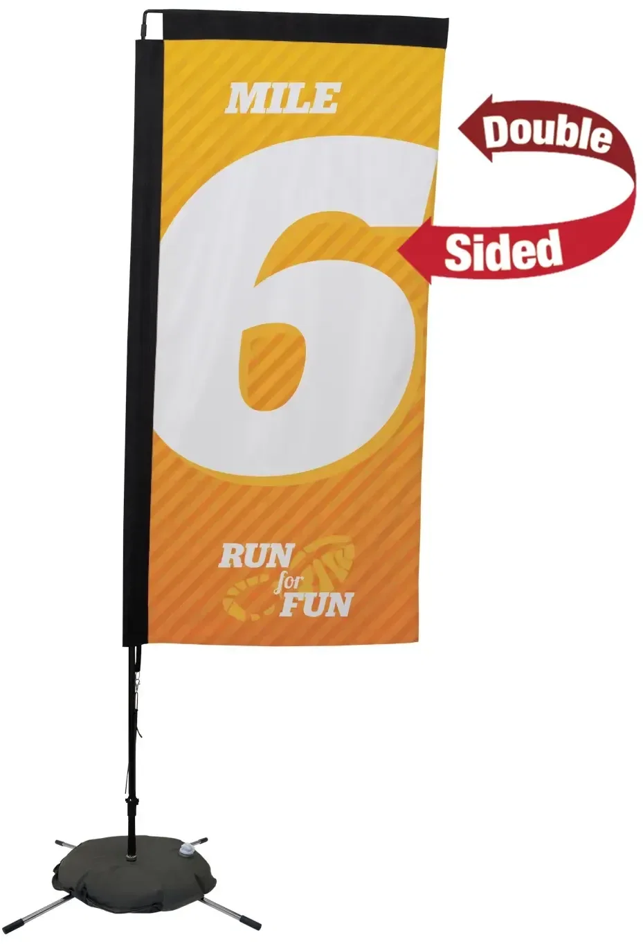7' Premium Rectangle Sail Sign Kit (Double-Sided with Scissor Base) — view 6