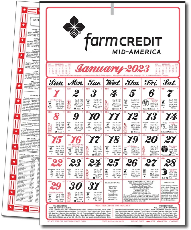 7 Sheet Almanac Wall Calendar (11x17) — view 4