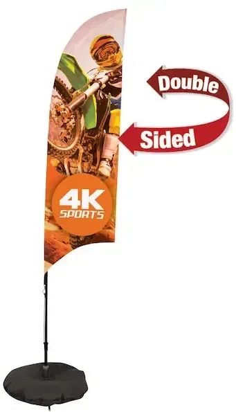 7' Streamline Razor Sail Sign Kit (Double-Sided with Three-Legged Scissor Base)