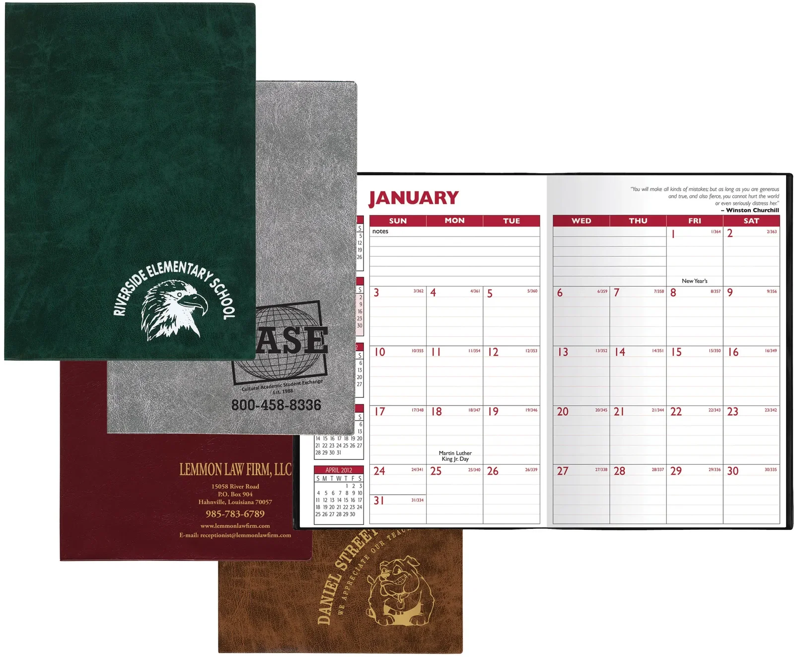 Custom Monthly Planner - Executive Vinyl Cover (7x10) — view 3