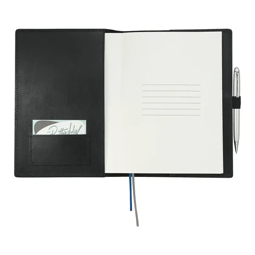 Personalized Uptown Refillable Leather JournalBook (7" x 10") — view 2