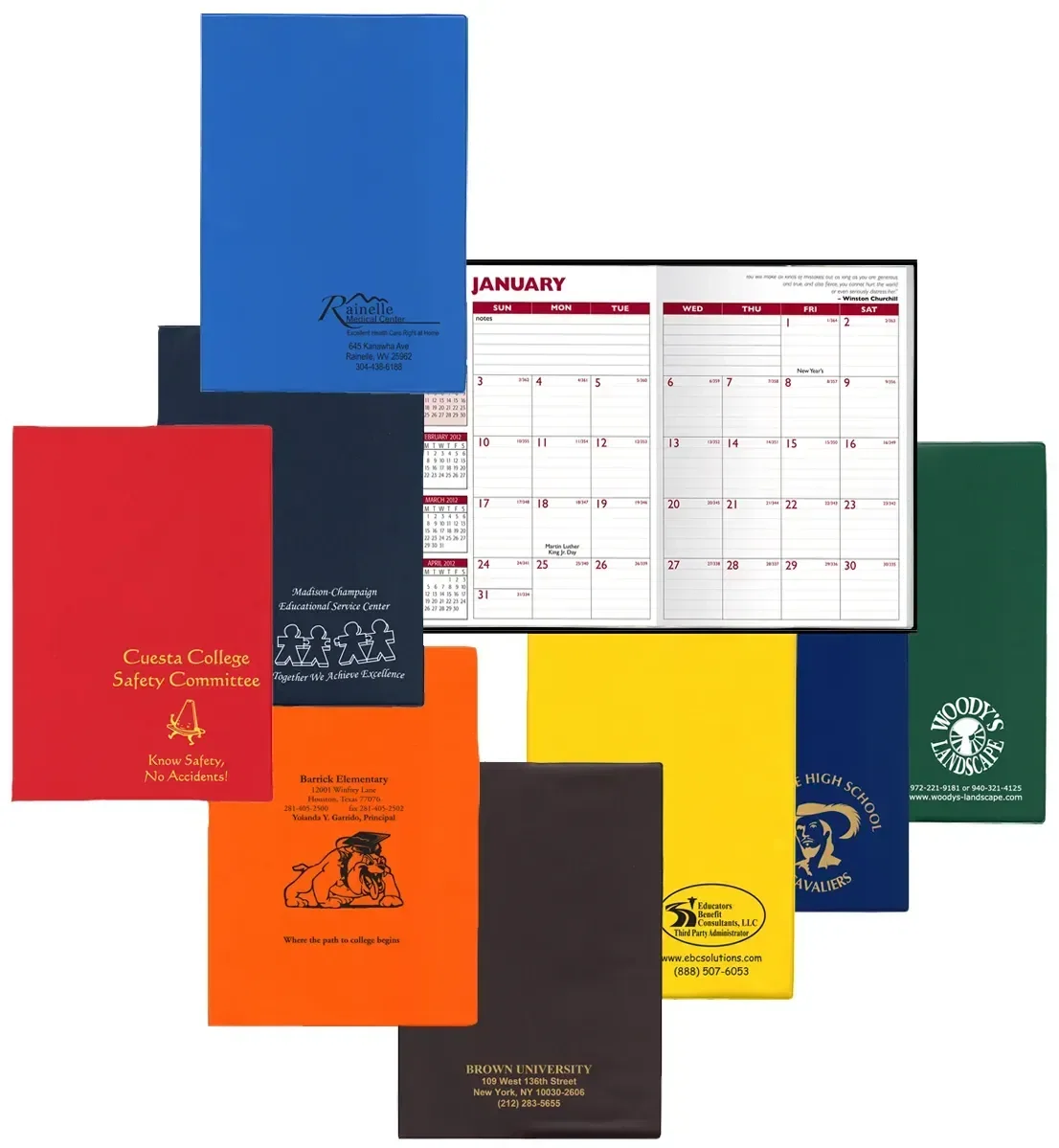 Custom Branded Monthly Planner (7 x 10 Vinyl Cover) — view 8
