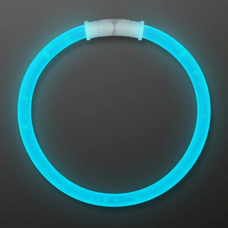 8 inch Dark Aqua Glow Bracelets — view 3
