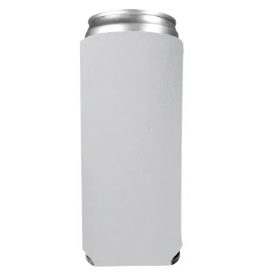 Sleeve wrapped around a chilled can in hand
