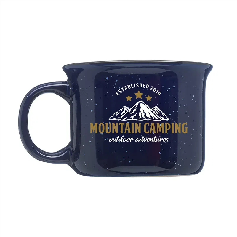 Custom Speckled Ceramic Mug (8 oz.) with Logo Imprint — view 2