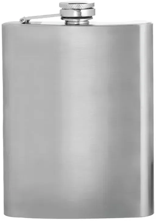 Personalized Stainless Steel Hip Flask - 8 oz. — view 2